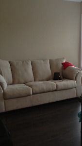 Beige fabric couch