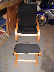 Bentwood chair and ottoman