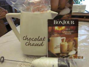 Bonjour ceramic hot chocolate maker, new in box.