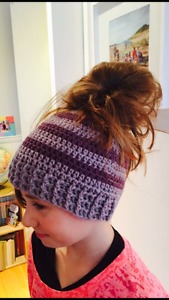 Crochet Messy bun Hats!