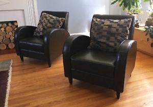 Deco style Club Chairs - set of two - PRICE REDUCED!