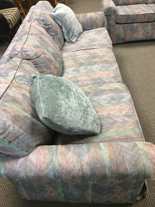 Fabric Couch and Love Seat