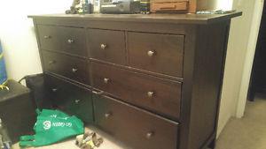 HEMNES 8-drawer dresser, black-brown