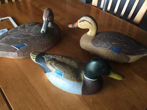Hand painted duck decoys