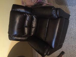 Kids faux leather recliner