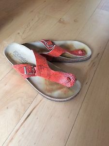 Ladies size 10 suede sandals worn once