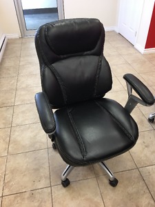 Leather office chairs with wheels - $50 each X 4