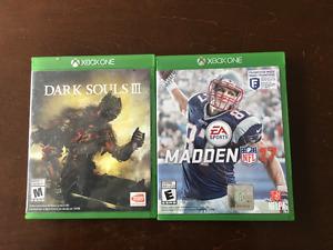 Madden 17 and Dark Souls 3 on Xbox one