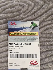 Marmot Basin Youth Lift Ticket