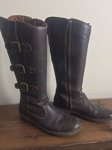 *NOW $25!* Tall Leather Riding Boots, Size 10