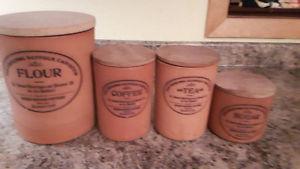 Original Suffolk pottery canister set