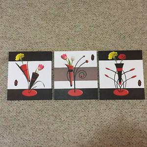 Paper wall pictures 3pc set - $5