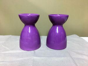 Purple Candle Holders