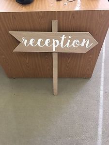 Reception sign for weddings