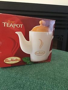 Tim Hortons Tea Pot &a Tea Cup with Plate