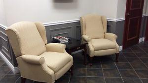 Two Wingback Chairs for Sale