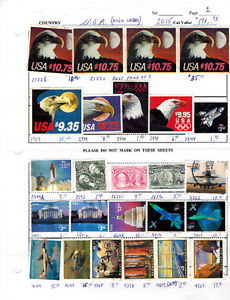 USA high value used stamps- Catalogue US $.