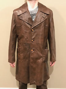 Vintage men's 3/4 length leather jacket