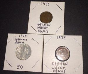  german wheat penny,  german reich coins