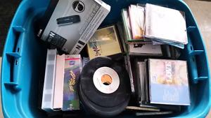 music cd and video tapes