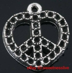 tibetan silver heart peace necklace---new!