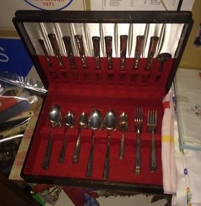 vintage/antique silver plated cutlery set
