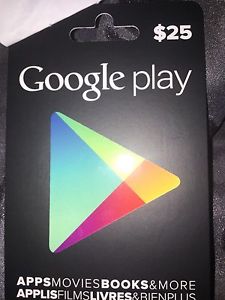 $25 Google Play card not used