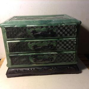 Antique Chinese Bakelite Celluloid Jewelry box