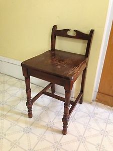 Antique Short Back Vanity Chair