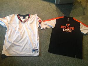 BC LIONS T-SHIRT and AUTHENTIC TEAM JERSEY...