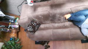 Beautiful tan love seat and couch