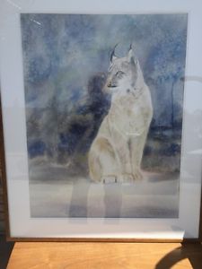 Bonnie Hamlin Watercolour Original "Lynx" $250