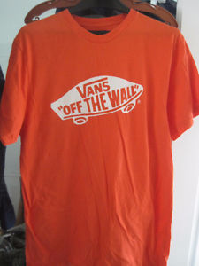 Brand New Vans Off the Wall Brilliant Orange T-Shirt - Size