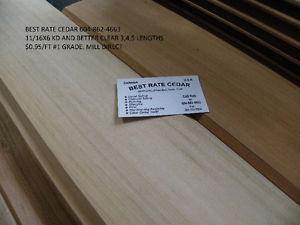 Clear and stk cedar Fine line 1/8" gapped siding 3-20'