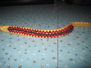 Custom Made Handcrafted Aborignal Leather & Bead Work Choker