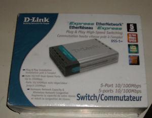 D-Link DSS-5+ 5-Port  Mbps External Switch Networking