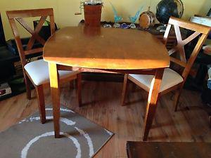 Dining Table & 2 Chairs. Table is 40" x 40". Price is firm