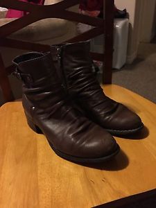 Faux Leather Ankle Boots