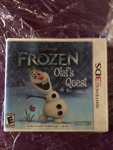 Frozen Olaf's Quest 3D DS game still in plastic!!!