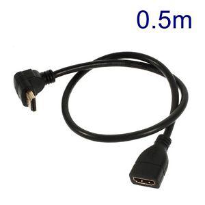 HD-163 Gold Plated Right Angle HDMI Extension Cable Male to
