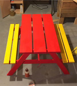 Kids wooden picnic table