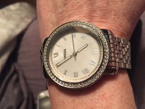 Ladies silver Fossil watch perfect condition