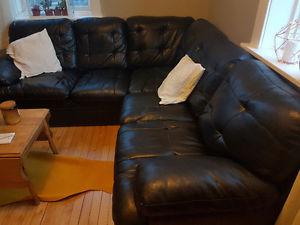 Large black sectional in great shape!