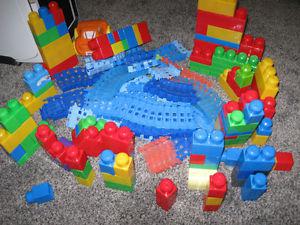 Lot of megablocks and other building toys