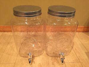 Mason jar shaped beverage dispensers