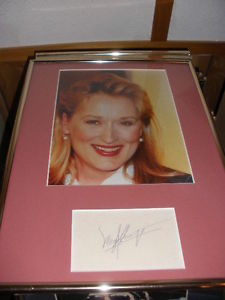 Meryl Streep photo with signature, Into the Woods, Mama Mia