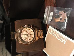 Micheal Kors Rose Gold Watch and Bracelet