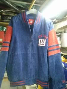 NEW NFL NEW YORK GIANTS SUEDE LEATHER JACKET 2XL-3XL