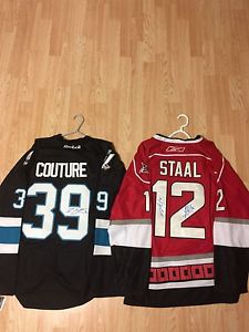 NHL San Jose Sharks/Carolina Hurricanes signed jerseys for