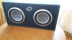 ROCKFORD FOSGATE P210 DUAL SUBWOOFERS WITH P AMP